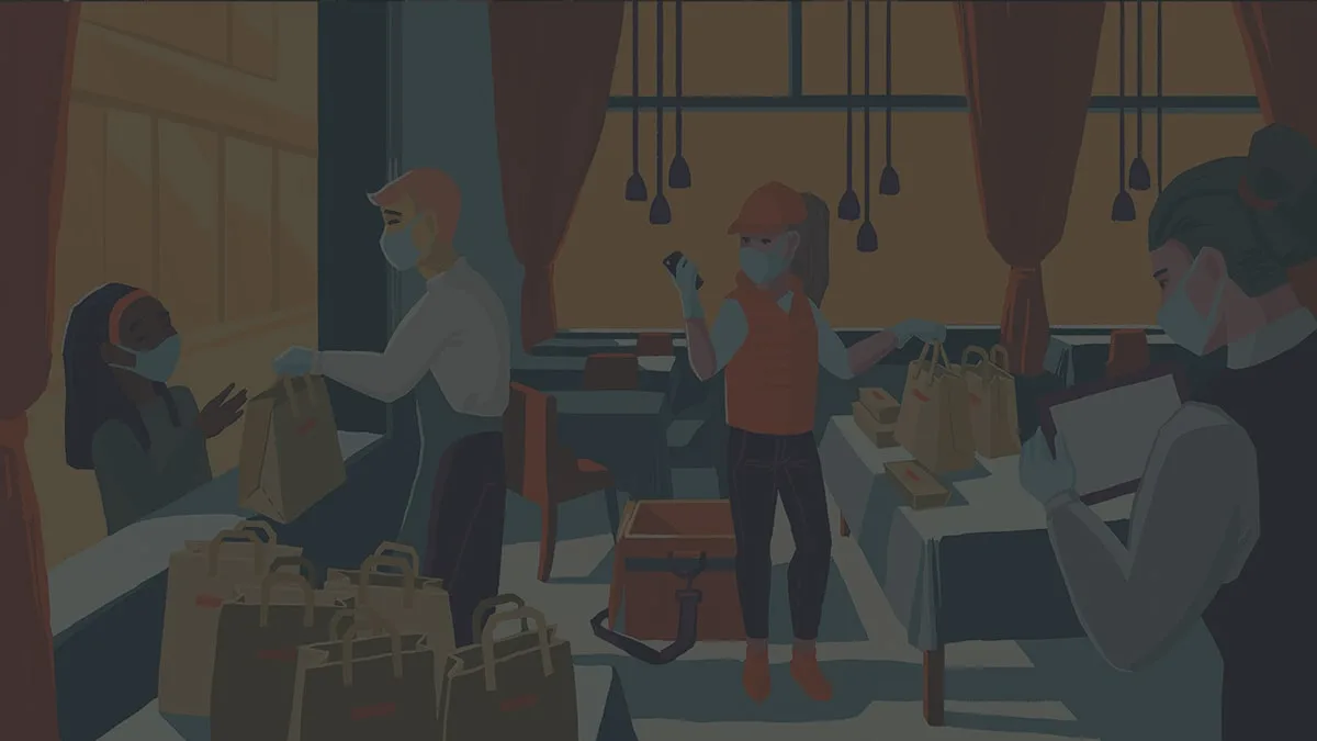 How online ordering system provided work during covid