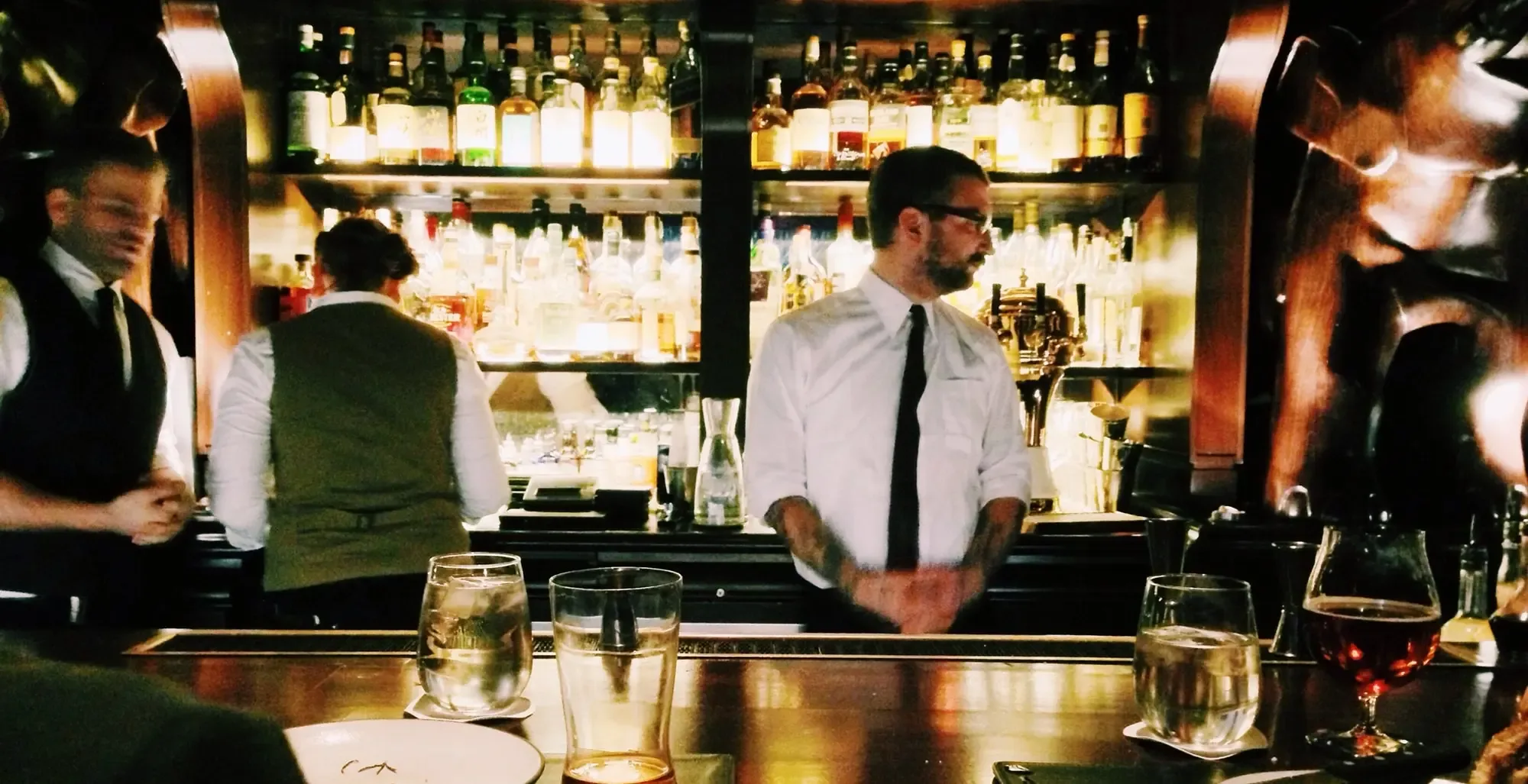 Restaurant staff discussing their work life balance