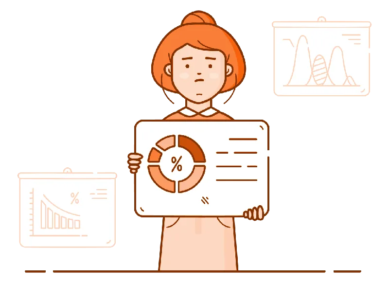 Business owner evaluating the results of her new online restaurant ordering system