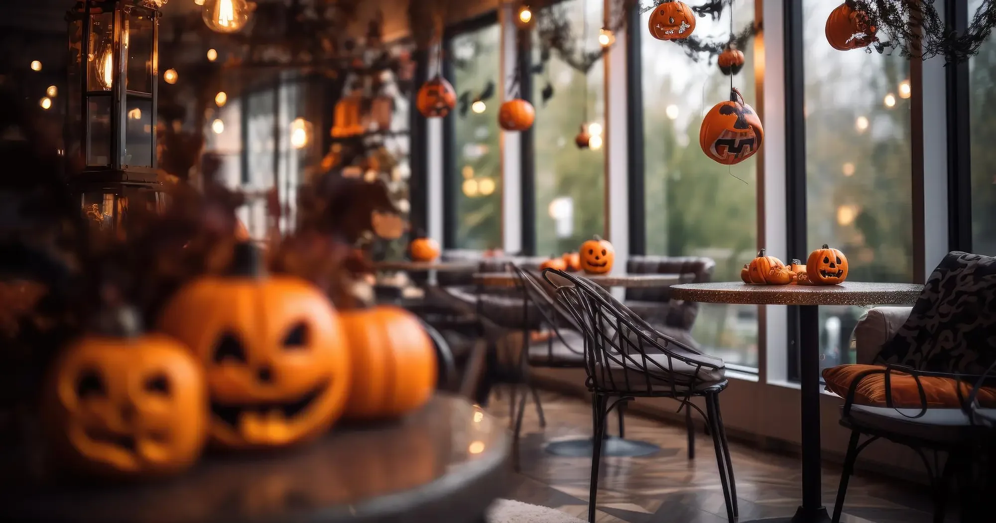 Spooky restaurant out of an horror story