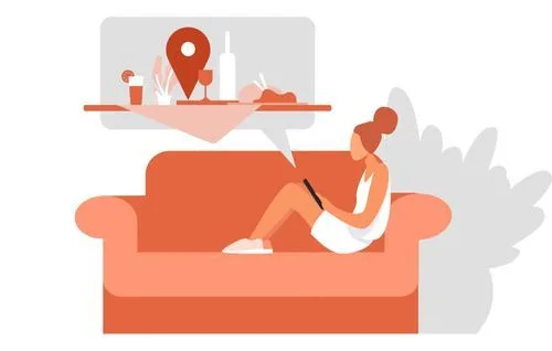 Customer making an online order on the restaurant online ordering system