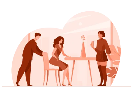 Guests being seated after waiting on the waitlist app