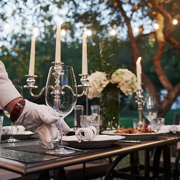 Trendy restaurant table set with a modern twist