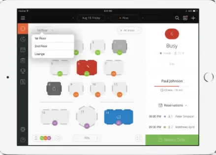 Restaurant table booking system