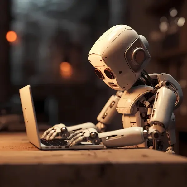 Robot embodying AI showing how to use AI to boost restaurant marketing