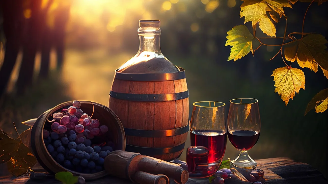 Fancy winery setting