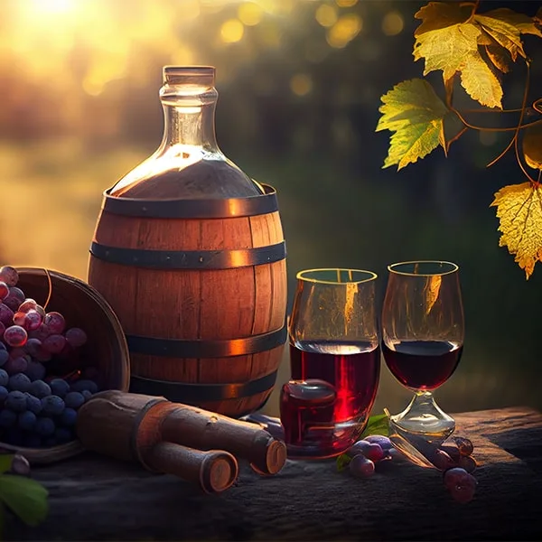 Fancy winery setting